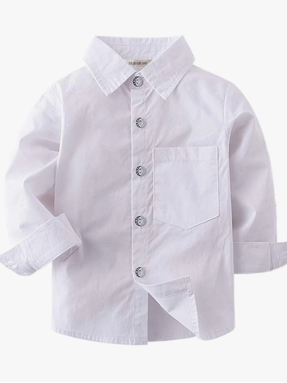 Stylish White Button-Down Shirt for Kids - Classic Look